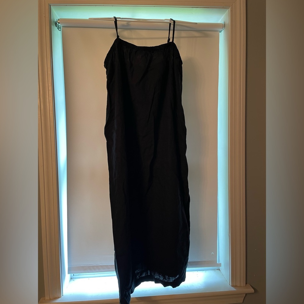 Target black linen maxi dress
